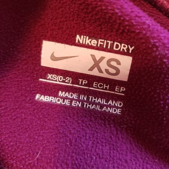 NIKE DRI FIT PURPLE XS 1/4 ZIP FITTED JACKET - Picture 4 of 5